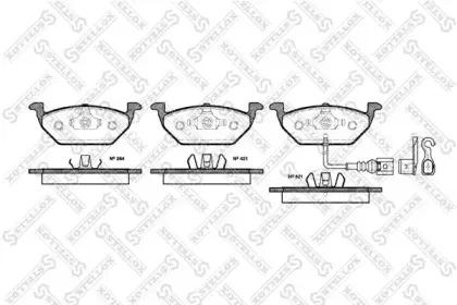 644 021B-SX STELLOX Комплект тормозных колодок, дисковый тормоз